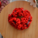 ZESTAW 2szt. Szydełkowane scrunchie czerwień i róż 100% wełna ZESTAW 2szt. Szydełkowane scrunchie czerwień i róż 100% wełna
