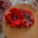 ZESTAW 2szt. Szydełkowane scrunchie czerwień i róż 100% wełna ZESTAW 2szt. Szydełkowane scrunchie czerwień i róż 100% wełna