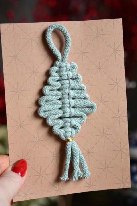 Zawieszka choinka Hand Made pistacja