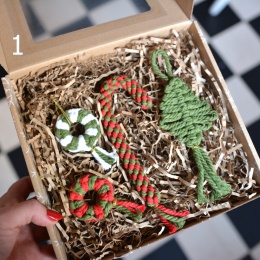 Zestaw zawieszek makramowych Hand Made XMAS - do wyboru