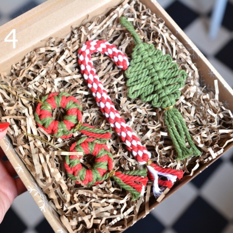 Zestaw zawieszek makramowych Hand Made XMAS - do wyboru
