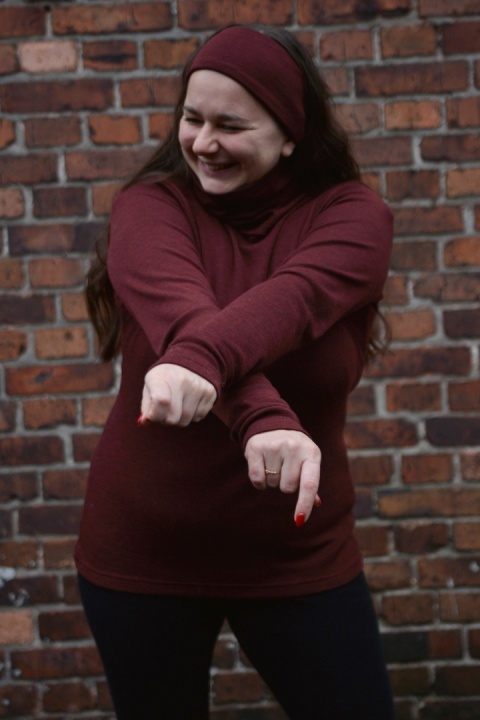 100% wełna merino bluzeczka longsleeve WINO (Longisław :)