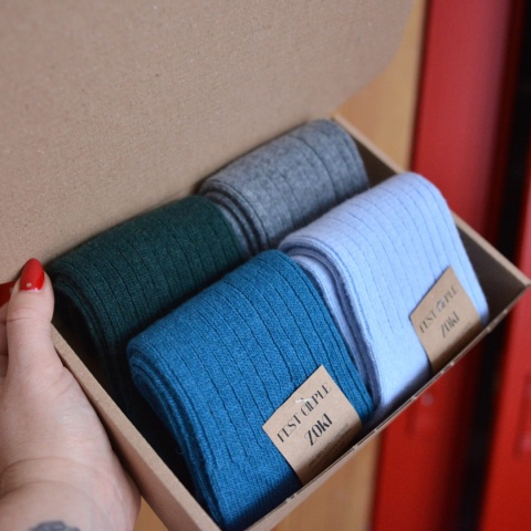 [39-41] ZESTAW Głęboka woda 4 pary Fest Ciepłych Zoków - zapakowane na prezent