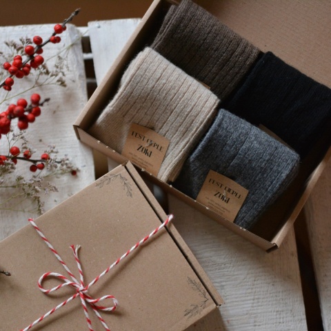 [35-38] ZESTAW Basic 4 pary Fest Ciepłych Zoków - zapakowane na prezent ZESTAW