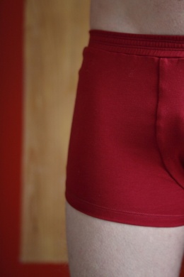 KOKSERKI luksusowe męskie bokserki bawełna GOTS - WINO