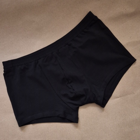 KOKSERKI luksusowe męskie bokserki bawełna GOTS - CZARNE