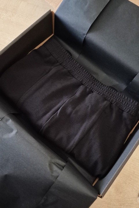 KOKSERKI luksusowe męskie bokserki bawełna GOTS - CZARNE