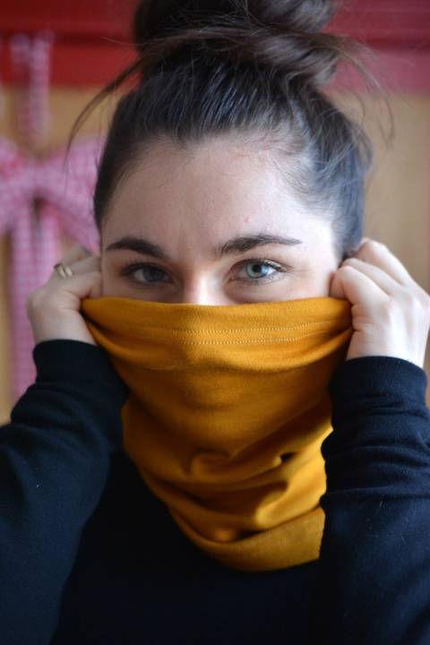 KOMIN 100% wełna merino MUSZTARDA