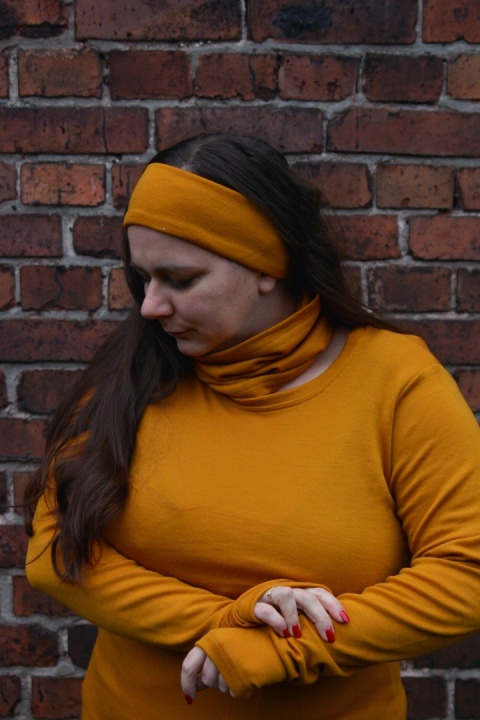 KOMIN 100% wełna merino MUSZTARDA