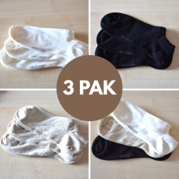 LETNIE ZOKI len+bawełna [35-37] 3PAK (stopki)