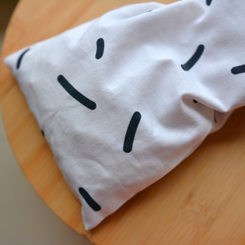 Termofor pestki wiśni ZERO WASTE białe wzory bawełna LUVIA