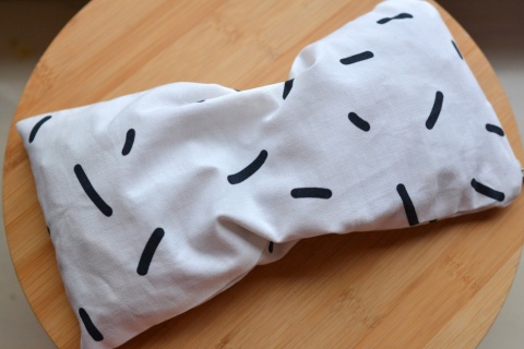 Termofor pestki wiśni ZERO WASTE białe wzory bawełna LUVIA