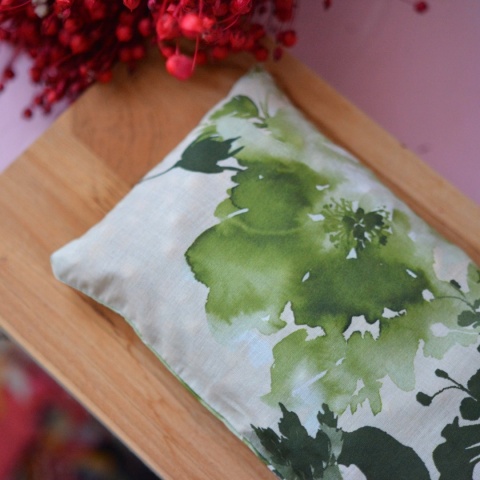 Termofor pestki wiśni ZERO WASTE biało zielony LUVIA