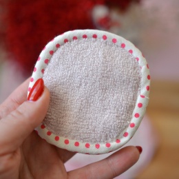 Waciki wielorazowe komplet + woreczek RÓŻOWE GROSZKI