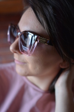 Od ręki MATYLDA różowe okulary z polaryzacją