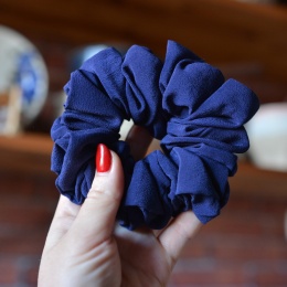 Jedwab MAXI gumka upcykling scrunchie GRANAT