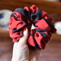 Jedwab MAXI./XL gumka upcykling scrunchie FLAMENCO