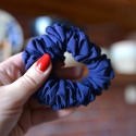 Jedwab midi/mini gumka upcykling scrunchie GRANAT