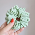 Jedwab MAXI gumka upcykling scrunchie MIĘTA