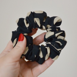 Jedwab MIDI gumka upcykling scrunchie GROCHY