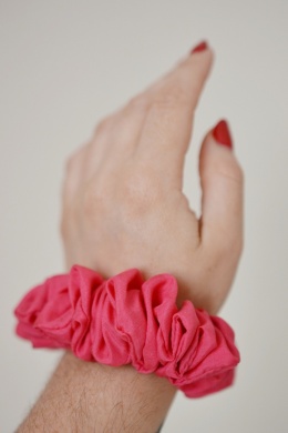 Jedwab MIDI gumka upcykling scrunchie LANDRYNKA