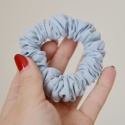 Jedwab MINI MINI gumka upcykling scrunchie BABY BLUE