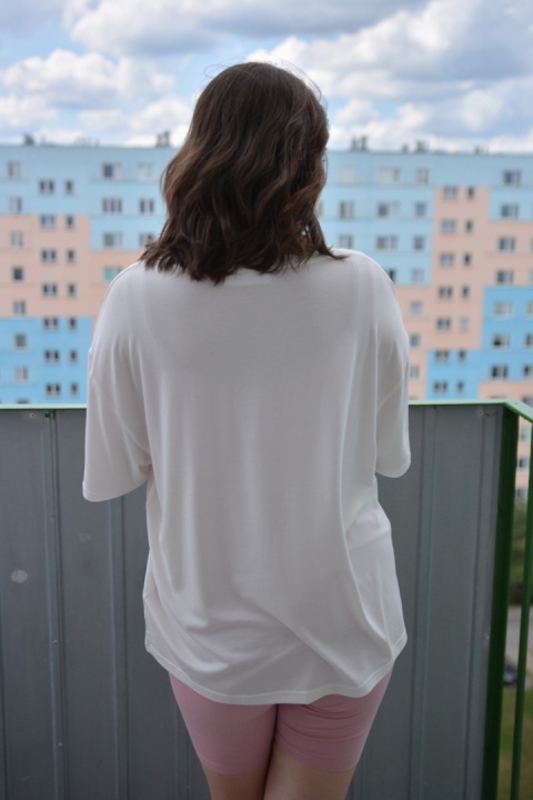 T-shirt TENCEL śmietankowy PREMIUM