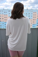 T-shirt TENCEL śmietankowy PREMIUM