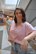 T-shirt bawełna organiczna GOTS Premium! Różowy