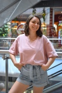 T-shirt bawełna organiczna GOTS Premium! Różowy