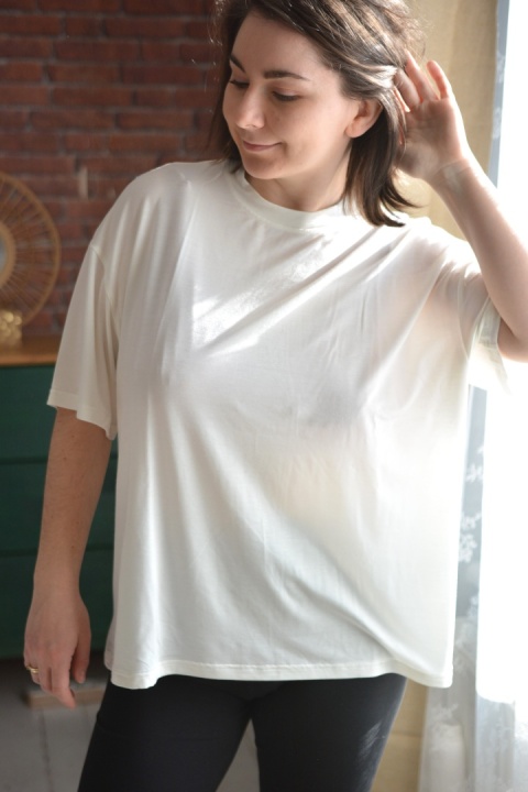 T-shirt TENCEL śmietankowy PREMIUM