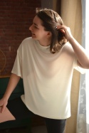 T-shirt TENCEL śmietankowy PREMIUM