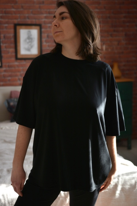 T-shirt TENCEL czarny PREMIUM