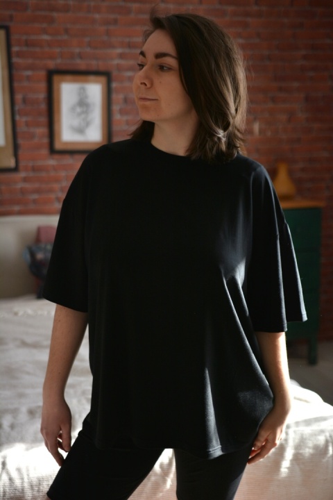 T-shirt TENCEL czarny PREMIUM