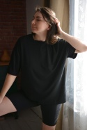 T-shirt TENCEL czarny PREMIUM