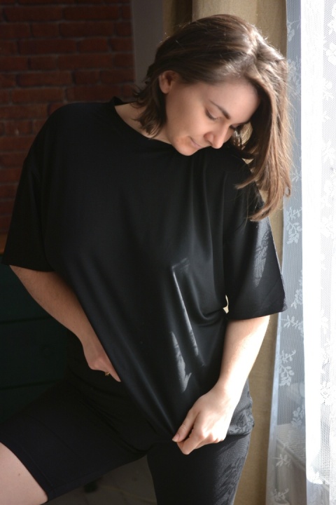 T-shirt TENCEL czarny PREMIUM