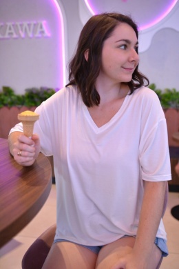T-shirt TENCEL śmietankowy PREMIUM