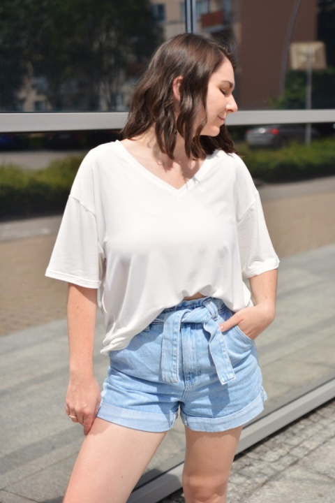 T-shirt TENCEL śmietankowy PREMIUM
