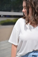 T-shirt TENCEL śmietankowy PREMIUM
