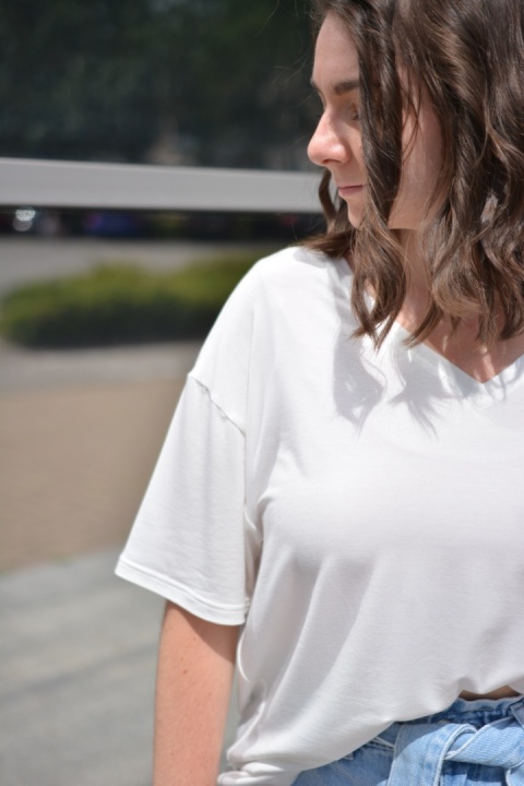 T-shirt TENCEL śmietankowy PREMIUM