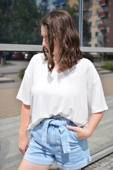T-shirt TENCEL śmietankowy PREMIUM