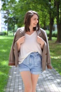 T-shirt TENCEL śmietankowy PREMIUM