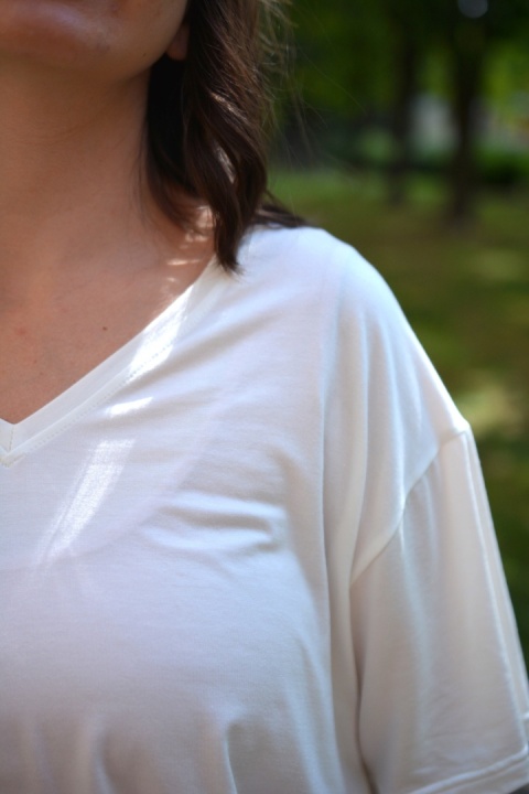 T-shirt TENCEL śmietankowy PREMIUM
