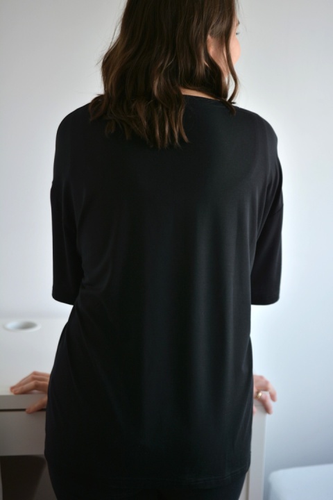 T-shirt TENCEL czarny PREMIUM
