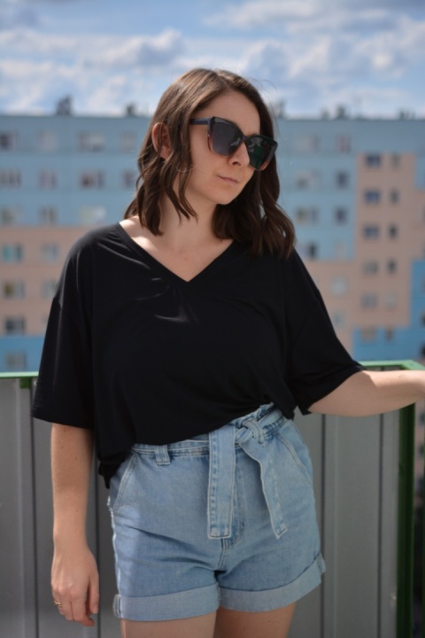 T-shirt TENCEL czarny PREMIUM