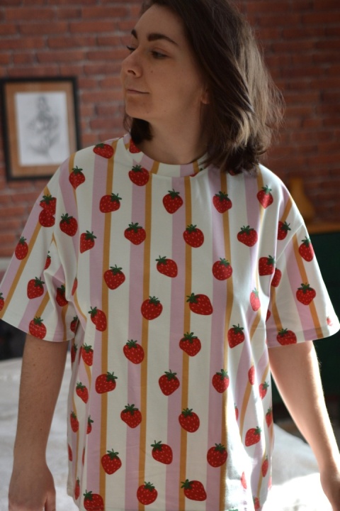 T-shirt bawełna organiczna - truskawki EDYCJA LIMITOWANA