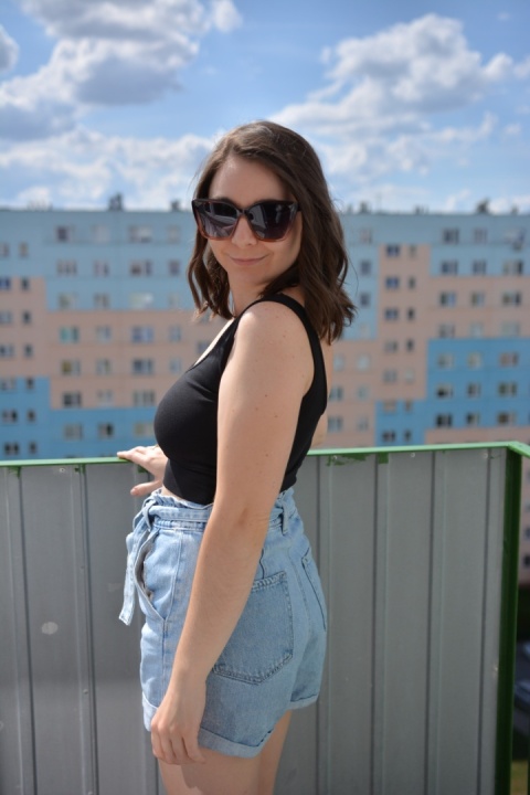 TOP bawełna organiczna GOTS CZARNY