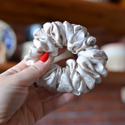 Wiskoza/rayon gumka midi/maxi upcykling scrunchie