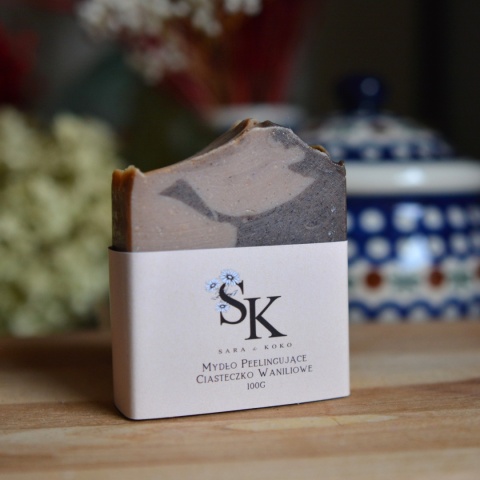 2PAK Waniliowe ciasteczko naturalne mydełko peelingujące Sara&Koko