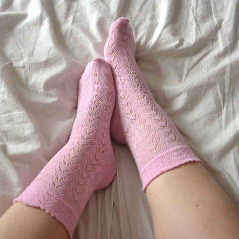 [35-37] Ażurkowe zoki bawełna BARBIE (skarpety) 3 pak